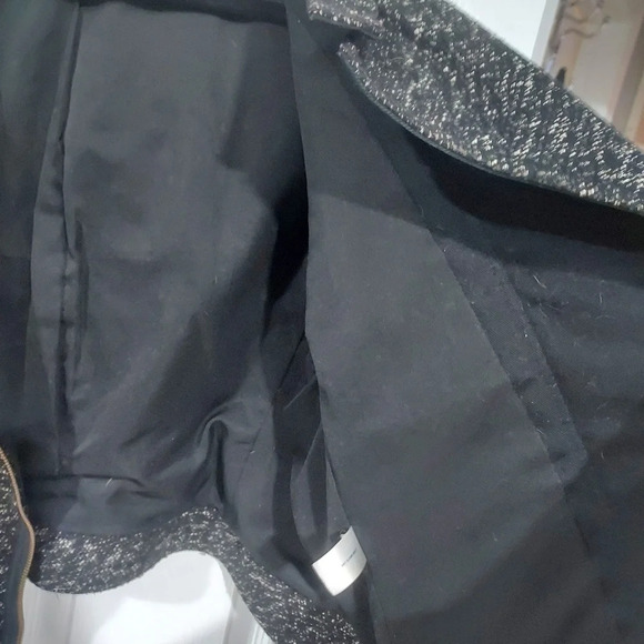 Gap Marled Black & White Tweed Moto Jacket in Size XXL - Picture 12 of 15